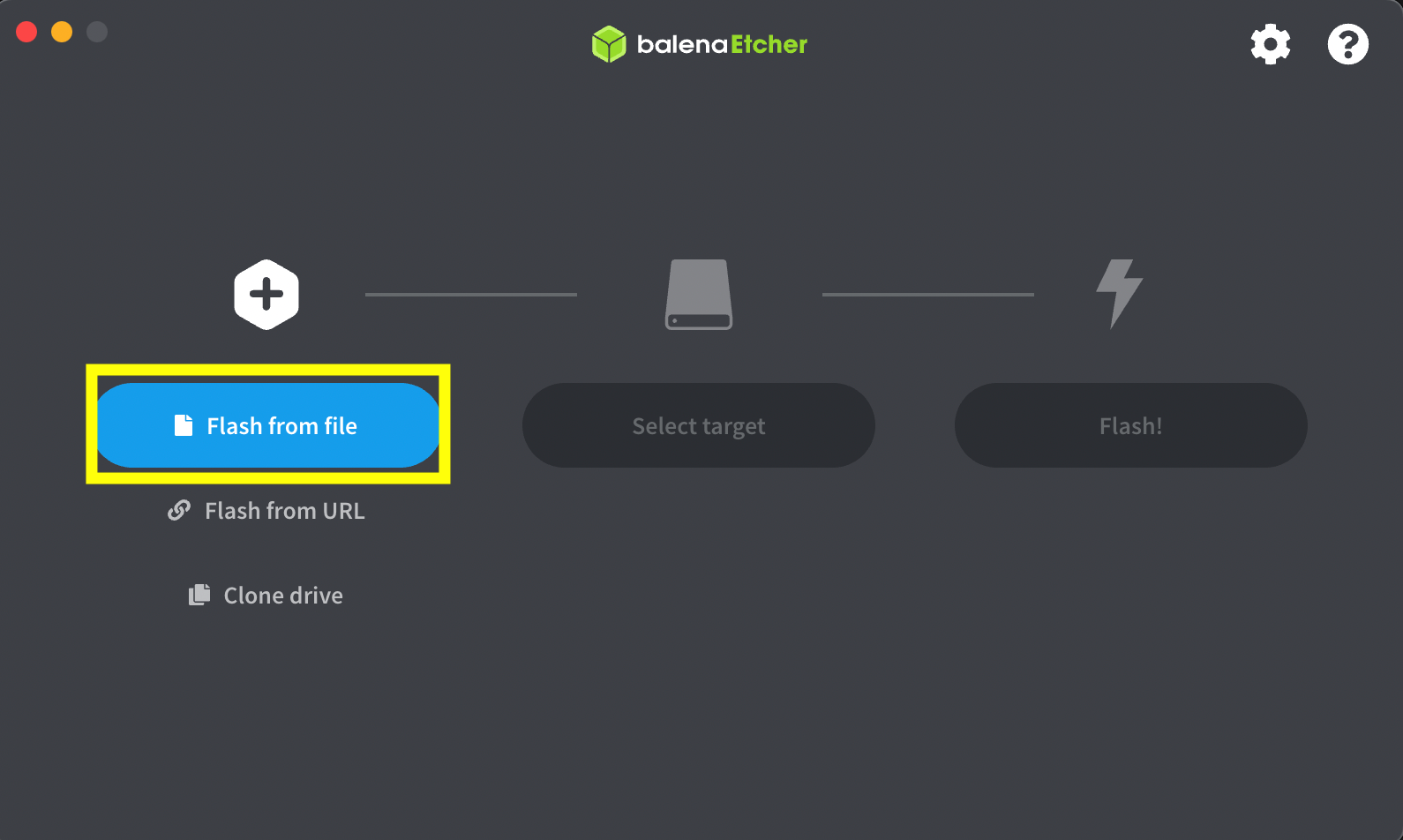 choosing file